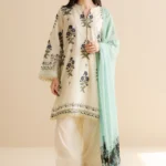 CO 492 Digital Printed 3Pc Unstitched Lawn Suit With Digital Printed Monar Dupatta