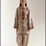 BT-2820 2 Piece-Unstitched Embroidered Lawn With Lawn Embroidered Trouser