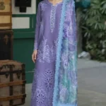 OR-86 Lawn Unstitched 3pc Fully Embroidered Suit With Silk Printed Dupatta