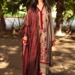 BR-620 Unstitched Fully Embroided Dhanak Suit With Wool Shawl