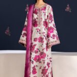 UNSTITCHED - 3 Piece Digital Printed Lawn Fabric With Lawn Dupatta