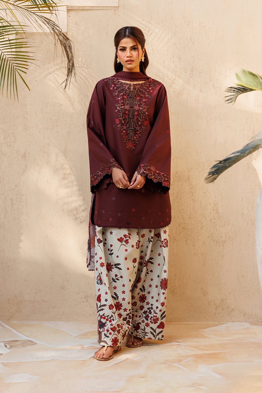 rn-image_picker_lib_temp_f3825188-031d-43ce-8790-b45d7054e16b.jpg UNSTITCHED - 3 Piece Printed and Embroidered Lawn Fabric - Image 1