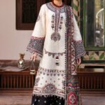 Dhanak Fabric - 3 Piece Unstitched Embroidered Suit with Printed Dupatta JZ=2800
