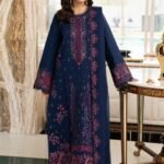 New Dhanak Fabric - 3 Piece Unstitched Embroidered Suit With Embroidered Dhanak Shawl  RR=2930