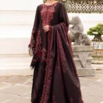 Dhanak Fabric - 3 Piece Unstitched Fully Embroidered Dress MB 3095