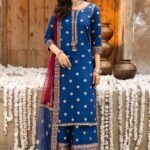 Dhanak Fabric - 3 Piece Unstitched Fully Embroidered Dress CZ-3130