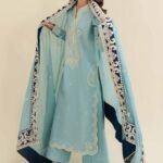 Dhanak Fabric - 3 Piece Unstitched Fully Embroidered Dress AS=3135