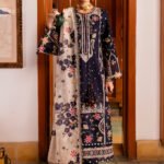 Dhanak Fabric - 3 Piece Unstitched Fully Embroidered Dress JZ 3140